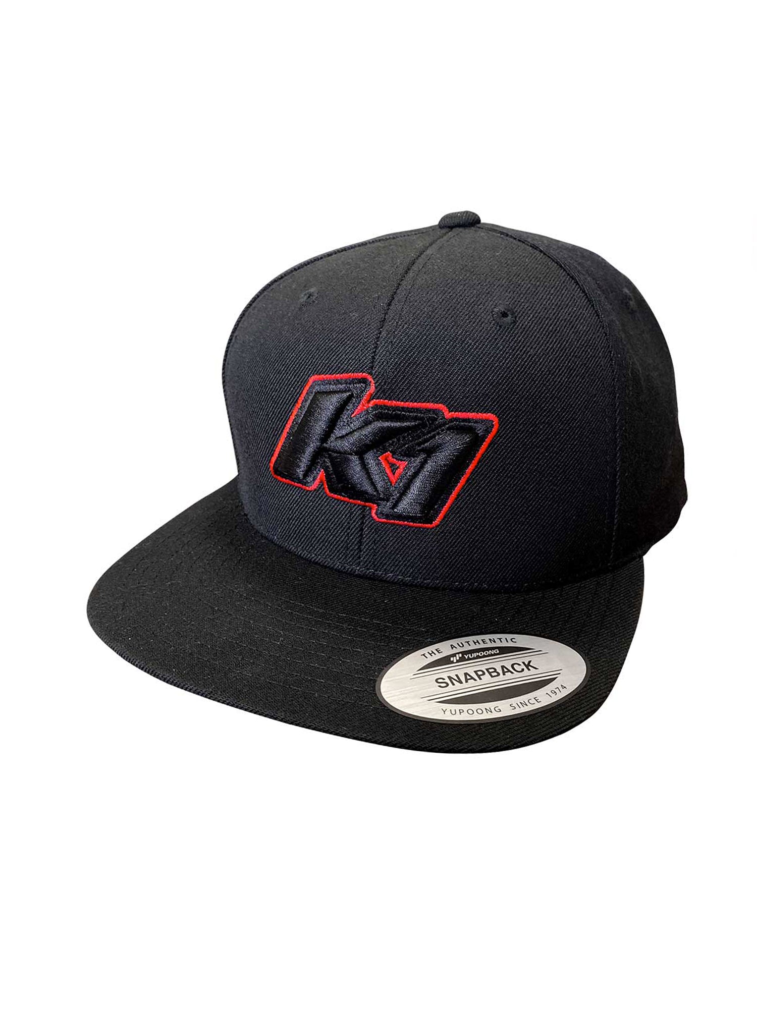 3D Logo Black Red Snapback Hat